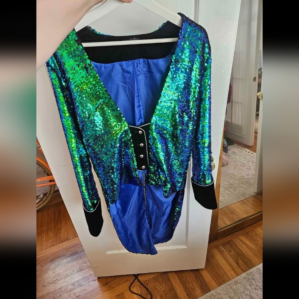 Sequin Green and Blue Women's Jacket